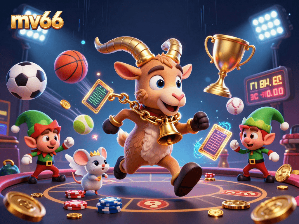 Experience the thrill of mv66 as Krampus and friends steal the show in a lively casino scene.