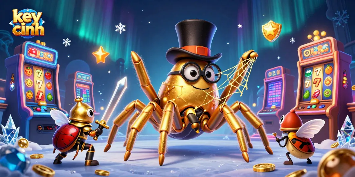 Win big at the casino with key chính strategies illustrated by a giant golden tarantula.