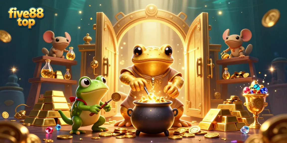 Experience the luxurious allure of five88 top casino with golden coins and exciting game elements.