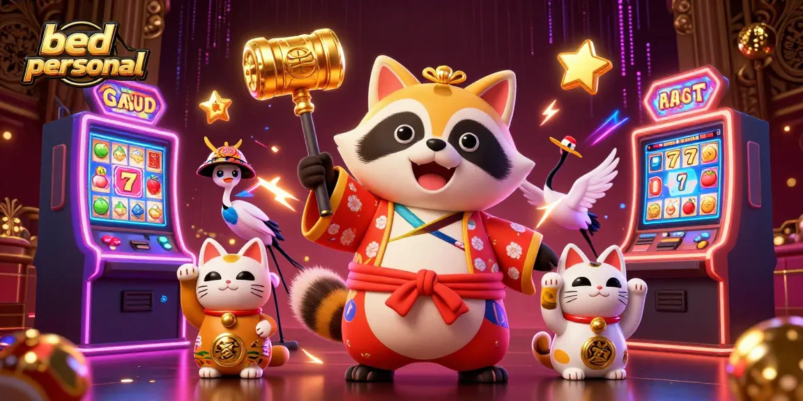 Experience exciting wins with bed personal's cheerful tanuki and vibrant slot machines!