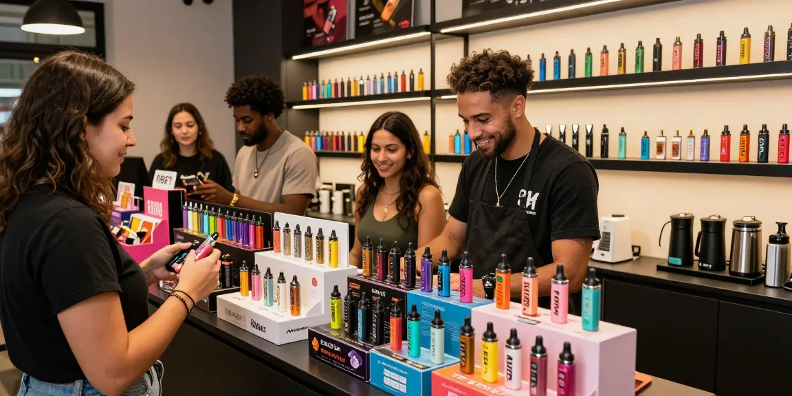 Experience top disposable vapes shop in usa with diverse flavors and vibrant displays.
