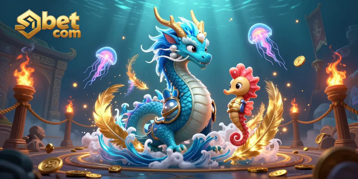 Engage with thrilling casino games at shbet com, featuring vibrant underwater battles with a dragon and seahorse knight.