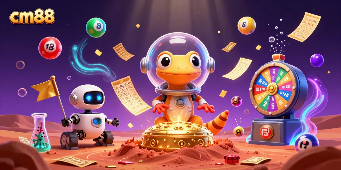 Experience thrilling gaming at CM88 with vibrant lottery, casino games, and entertainment elements.