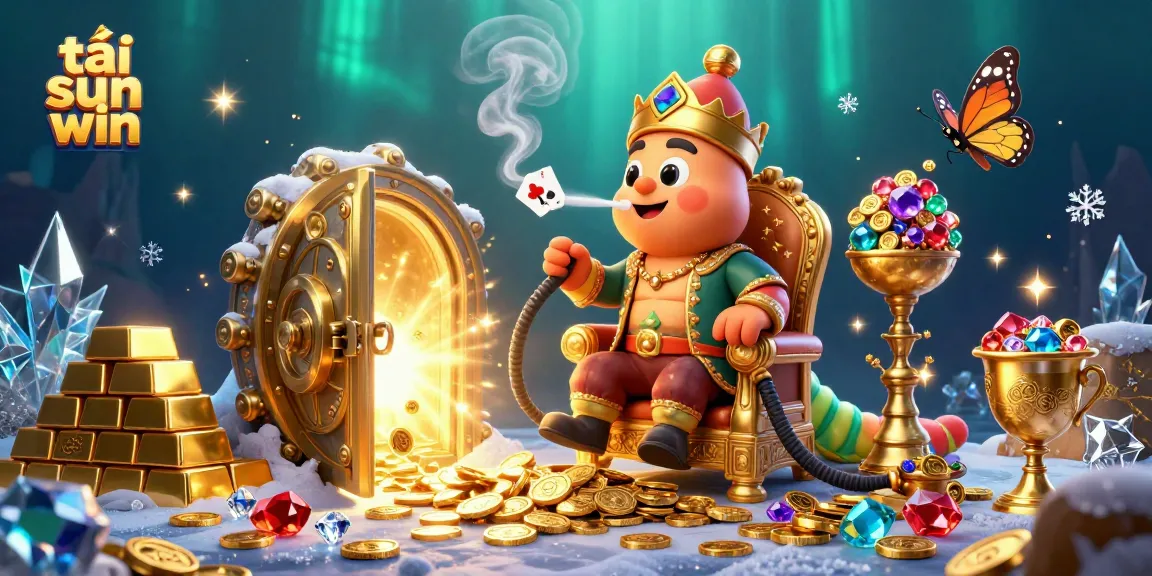 Experience the thrill with tải sun win in this vibrant casino-themed illustration filled with gems and riches.