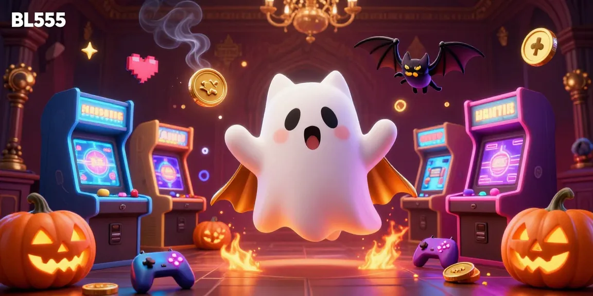 Experience the excitement of BL555 with an animated casino scene featuring vibrant characters and gaming elements.