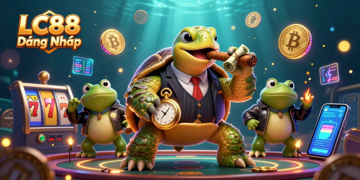 Experience thrilling fun with LC88 Đăng Nhập featuring vibrant 3D characters in a dynamic casino scene.
