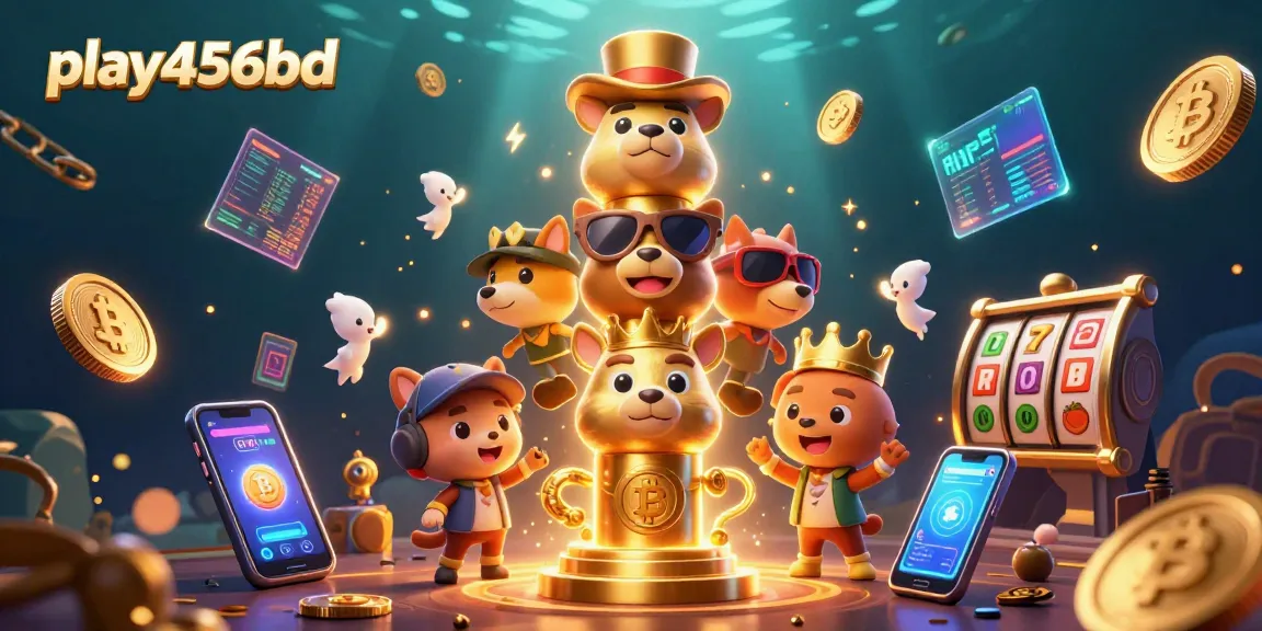 Experience winning with play456bd in a vibrant 3D casino scene full of digital excitement.