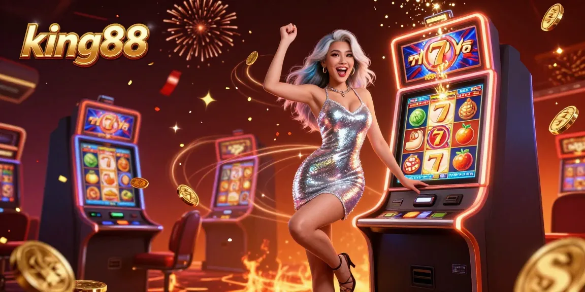 Experience the thrill of king88 slots with vibrant graphics and jackpot excitement in an engaging casino scene.