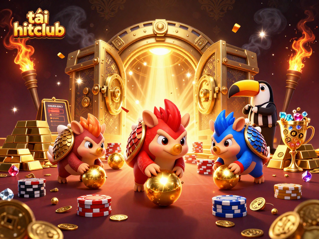Boost your gameplay with tải hitclub as rival pangolins compete in an extravagant casino scene.