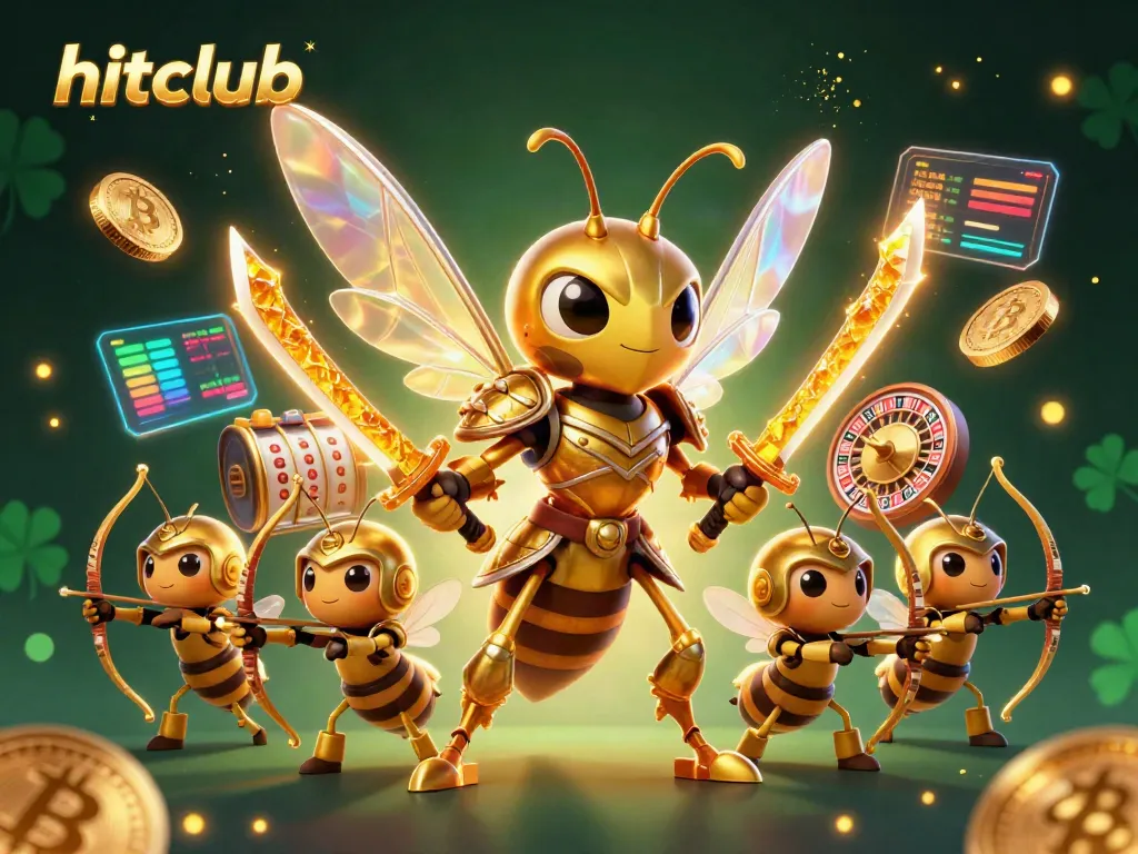 Experience the excitement of hitclub with a golden hornet samurai and vibrant slot elements.