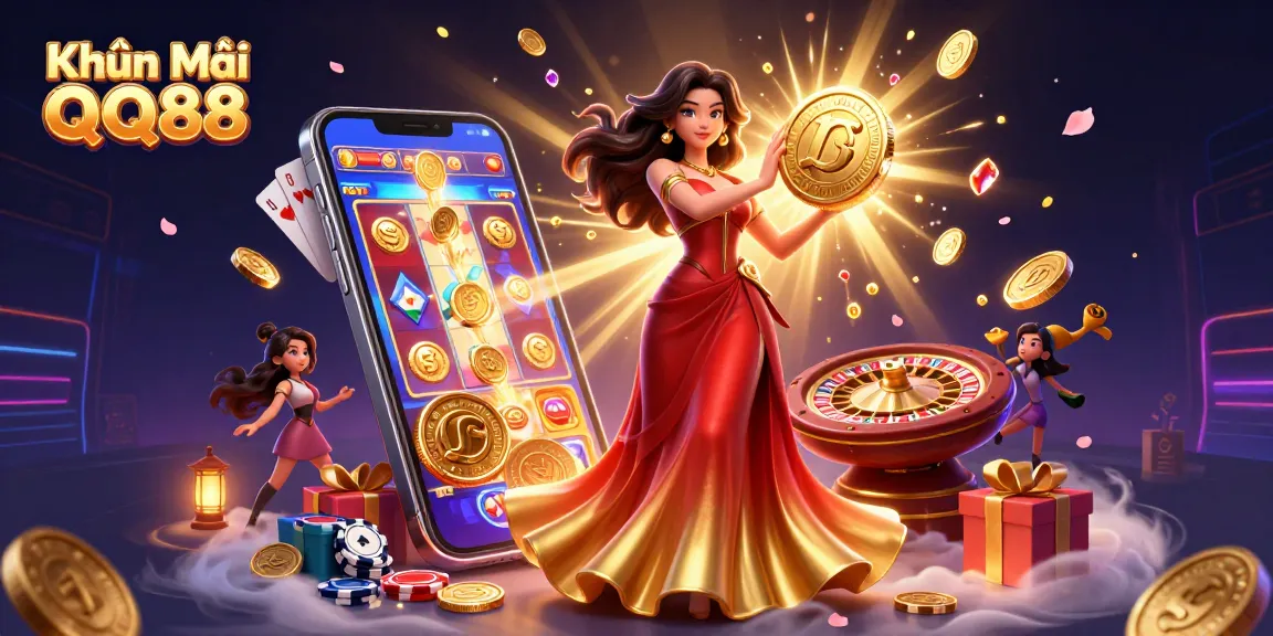 Kicking off winning opportunities with Khuyến Mãi QQ88, showcasing thrilling game elements and golden victories.