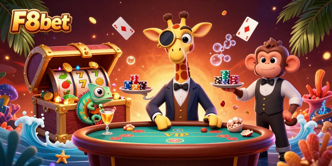 Join the excitement at F8bet with a high-roller giraffe and lively casino atmosphere.