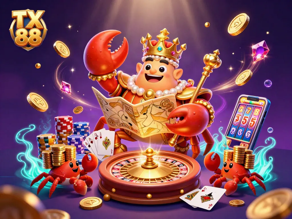 Engage in thrilling gaming excitement at TX 88 with dynamic casino action featuring the crab emperor.