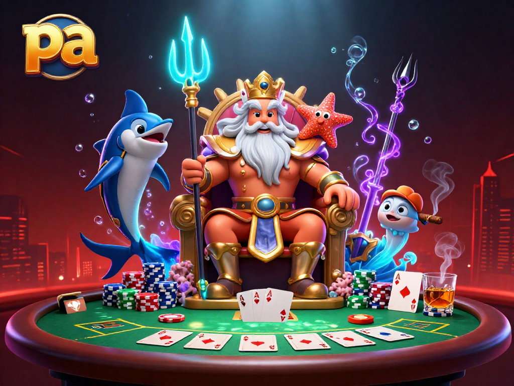 Experience thrilling poker action with pa, as Neptune reigns over vibrant gameplay.