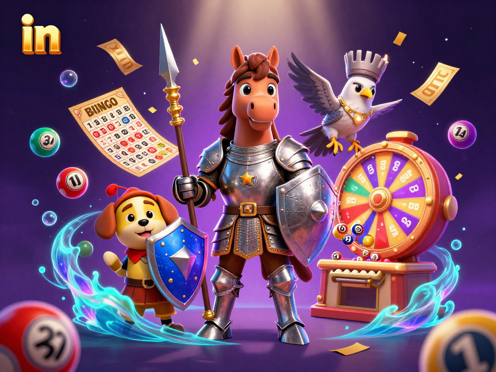 Engage in vibrant gaming action with dynamic lottery elements featured in this rich 3D illustration.