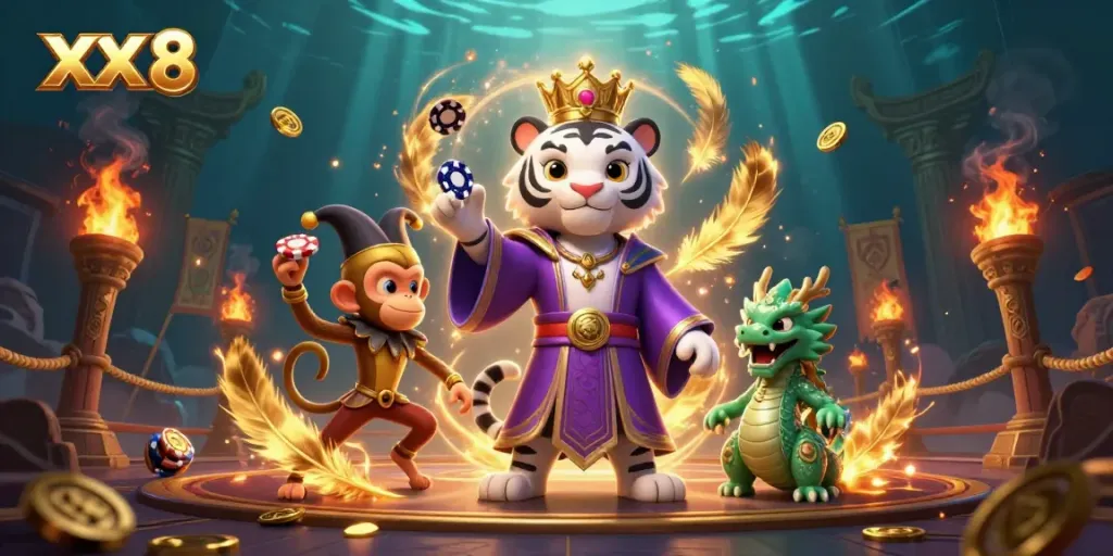 Join the excitement at XX 8, a vibrant online casino celebrating wins with dynamic characters and immersive gameplay.